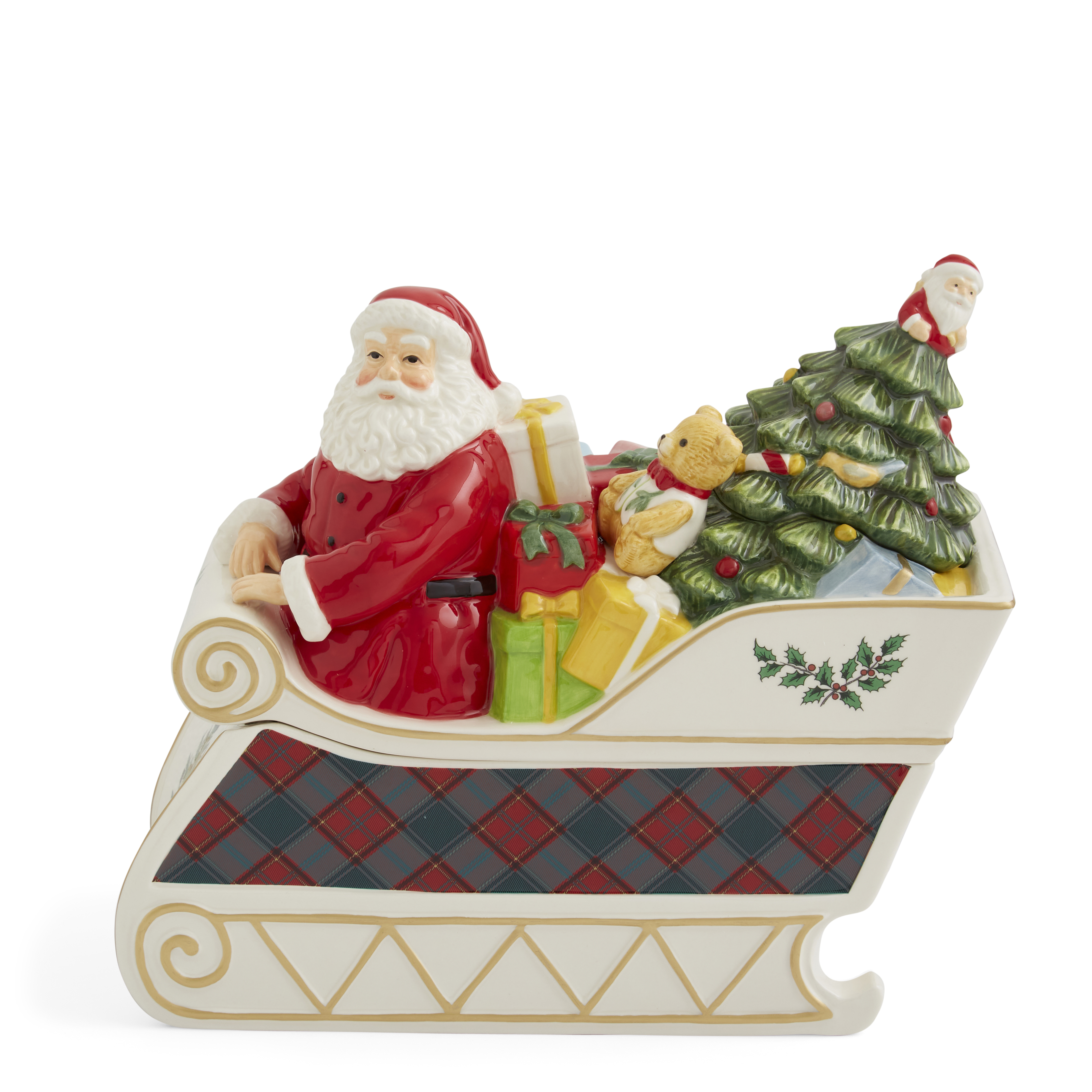 Christmas Tree Santa In Sleigh Cookie Jar image number null